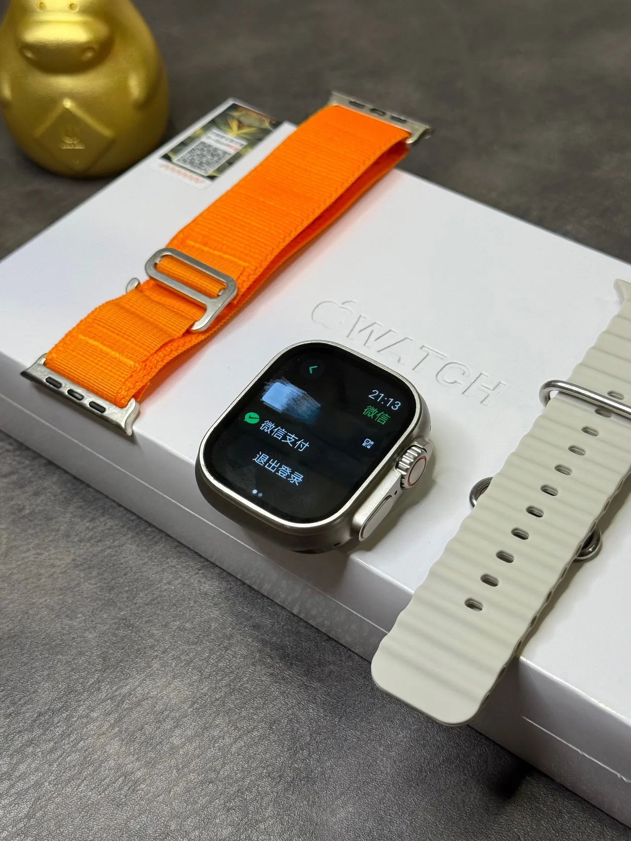 Apple Watch Ultra Orange Woven Band Sports Watch 2
