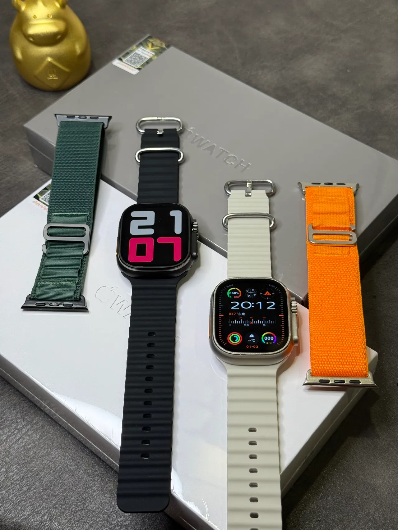 Apple Watch Ultra Orange Woven Band Sports Watch 5