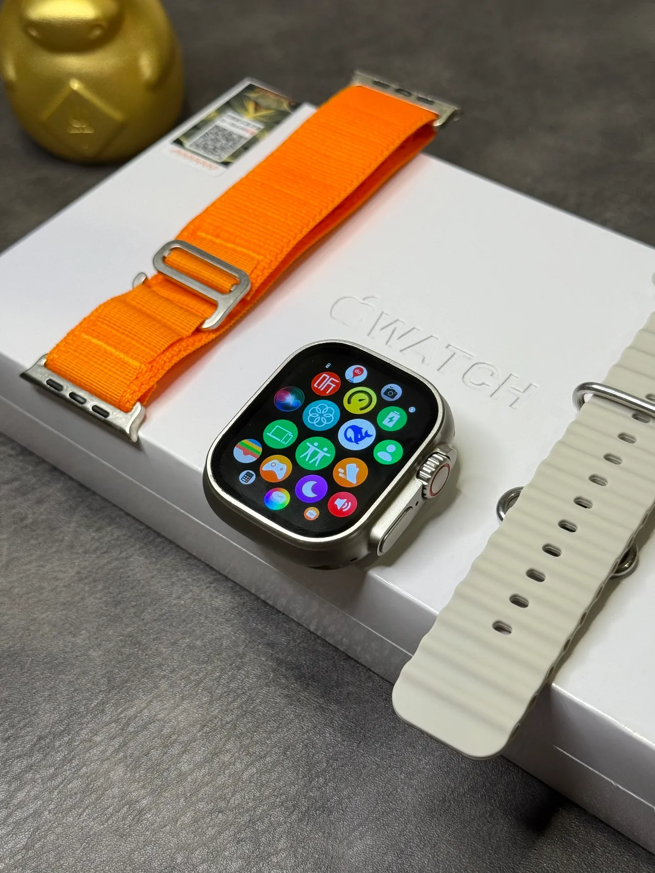 Apple Watch Ultra Orange Woven Band Sports Watch 6