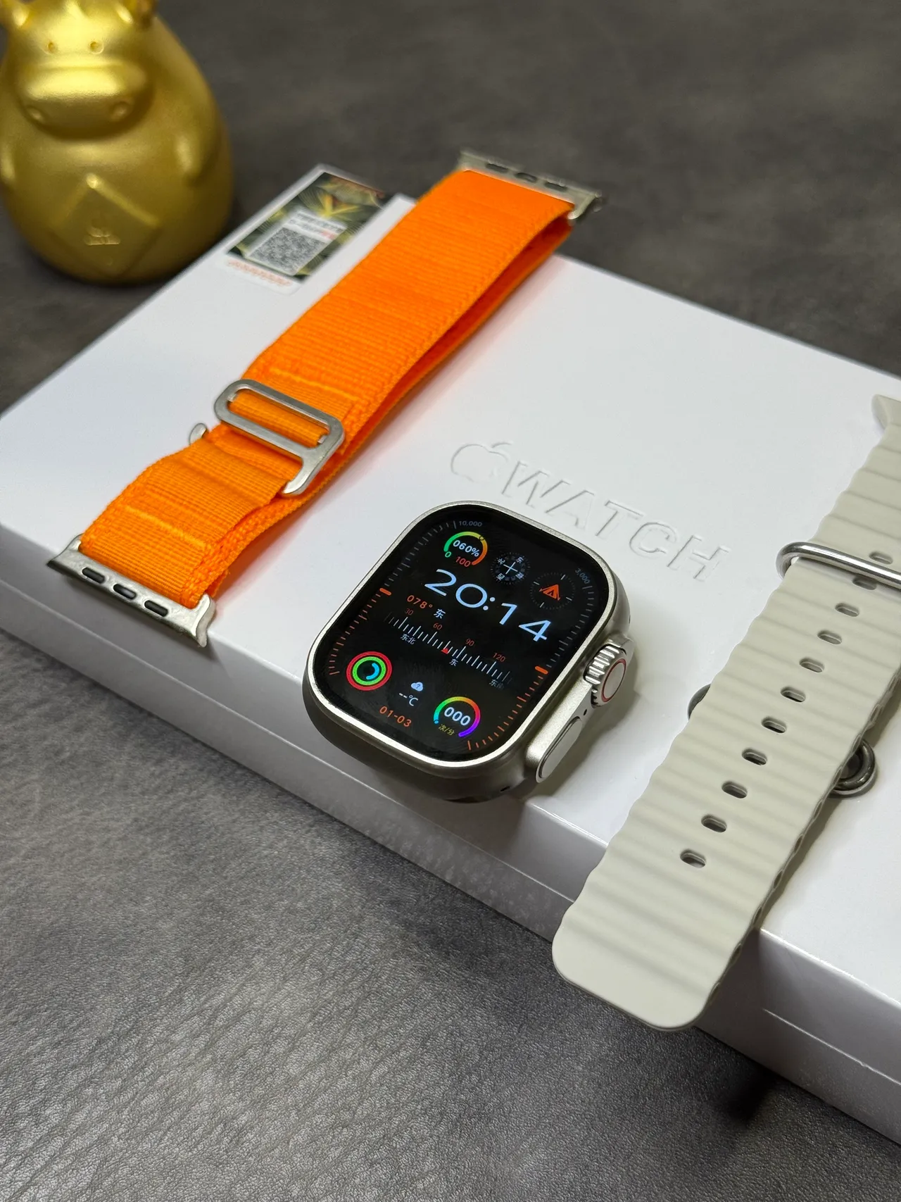 Apple Watch Ultra Orange Woven Band Sports Watch 7