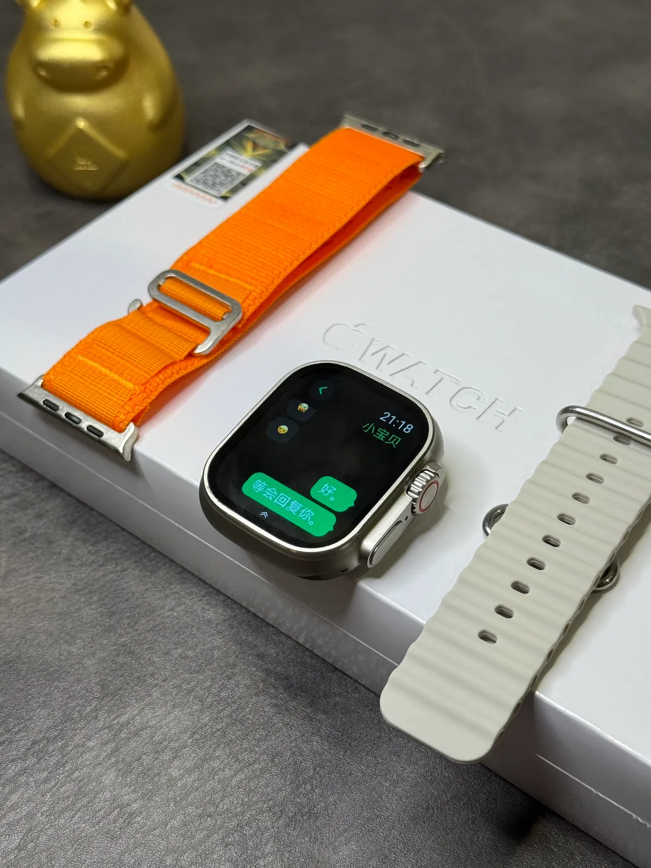 Apple Watch Ultra Orange Woven Band Sports Watch 8