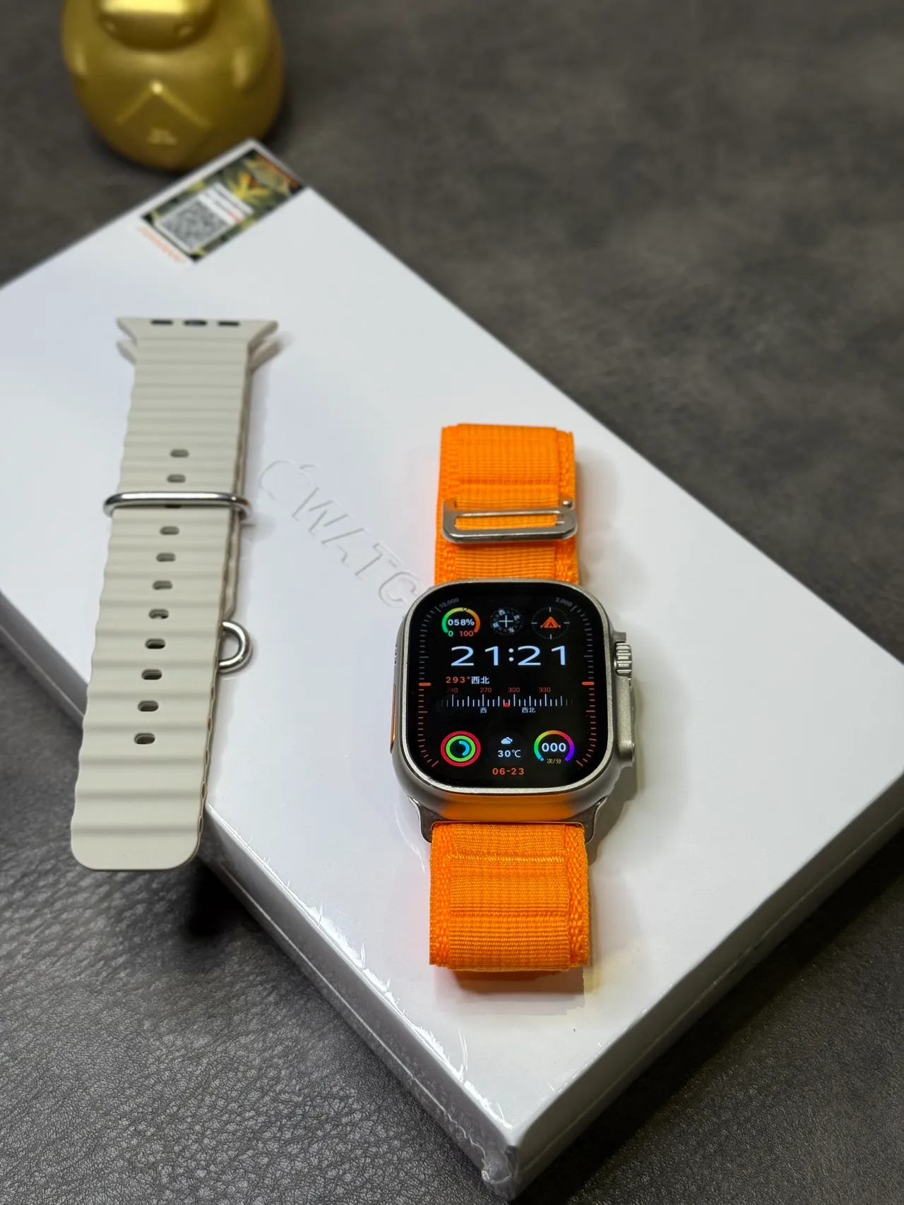 Apple Watch Ultra Orange Woven Band Sports Watch 9