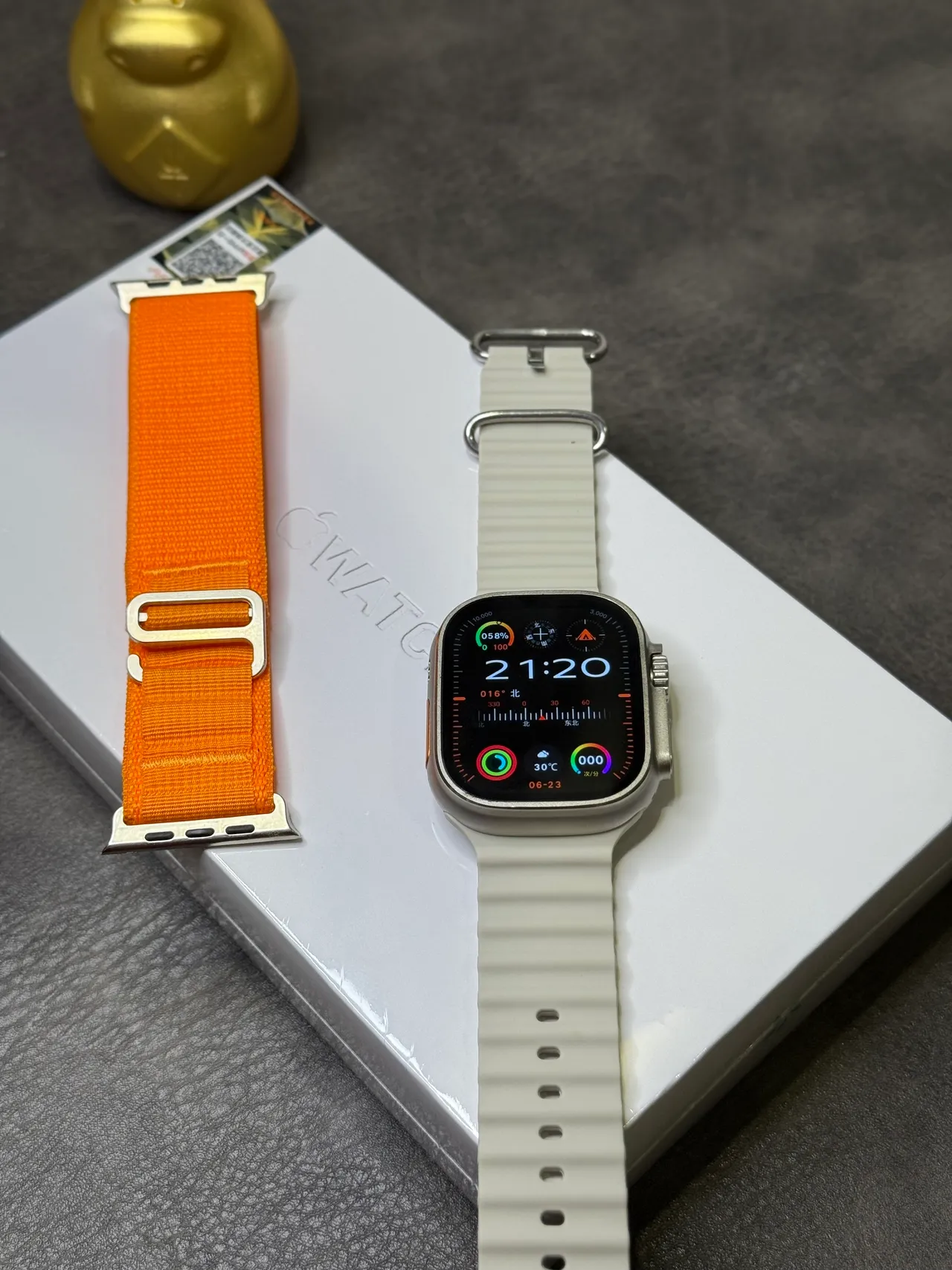 Apple Watch Ultra Orange Woven Band Sports Watch 10