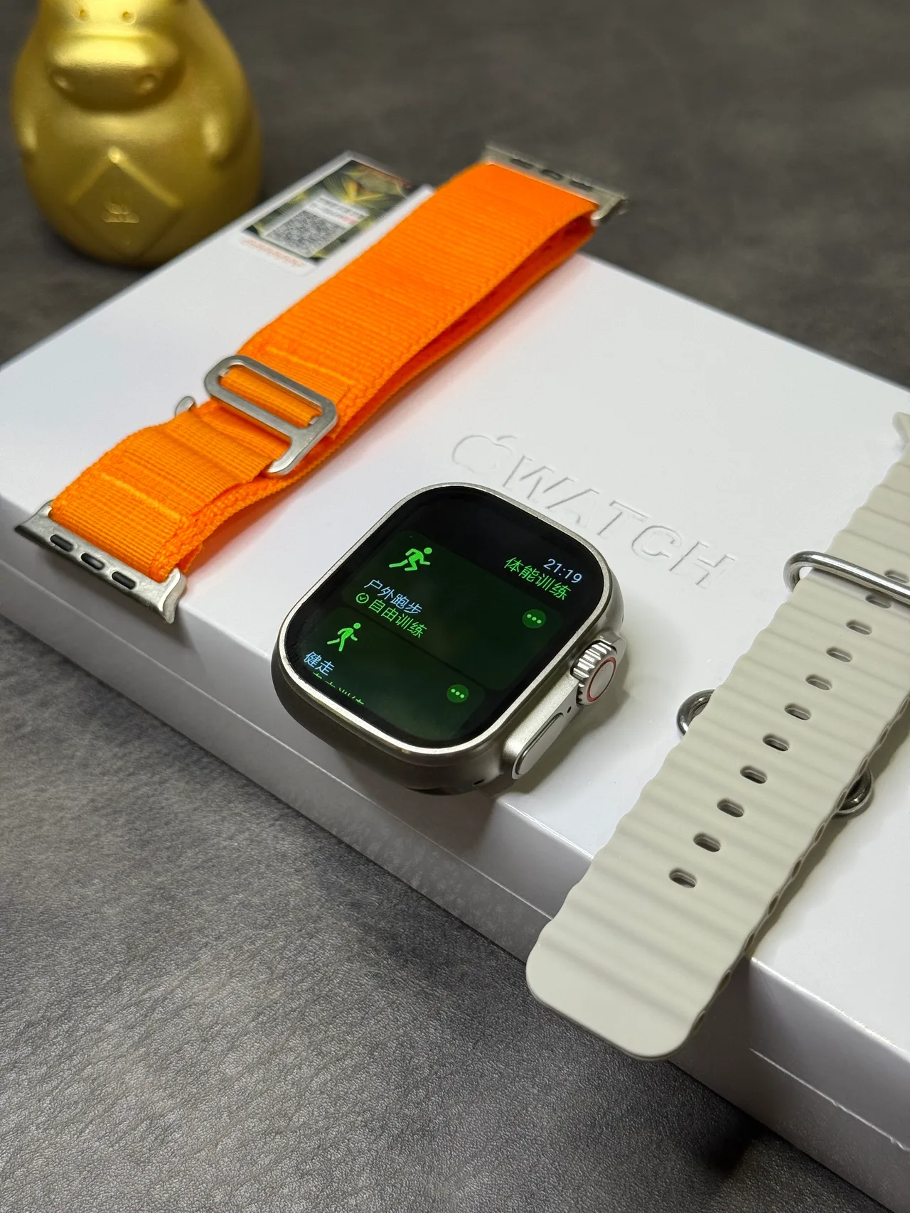 Apple Watch Ultra Orange Woven Band Sports Watch 11