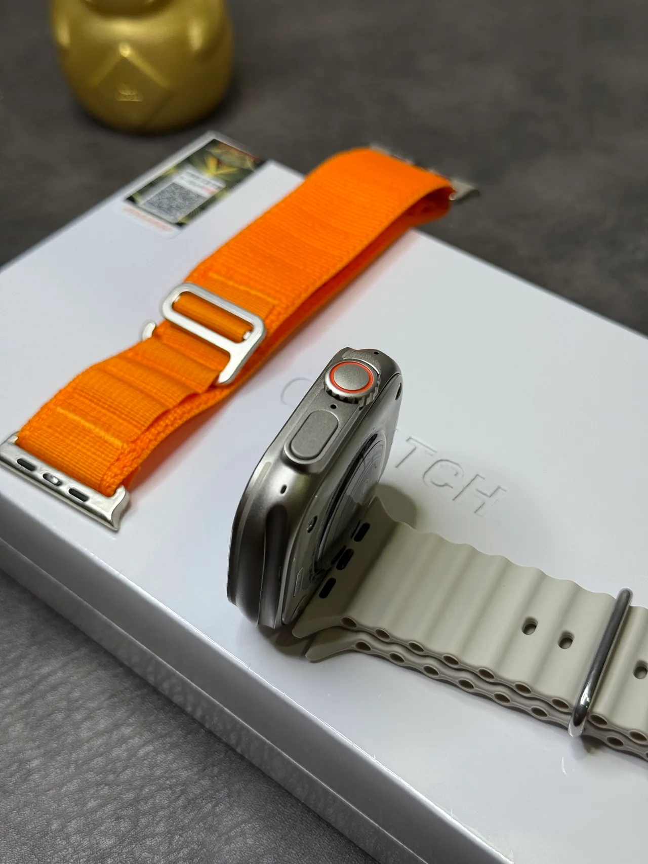 Apple Watch Ultra Orange Woven Band Sports Watch 12
