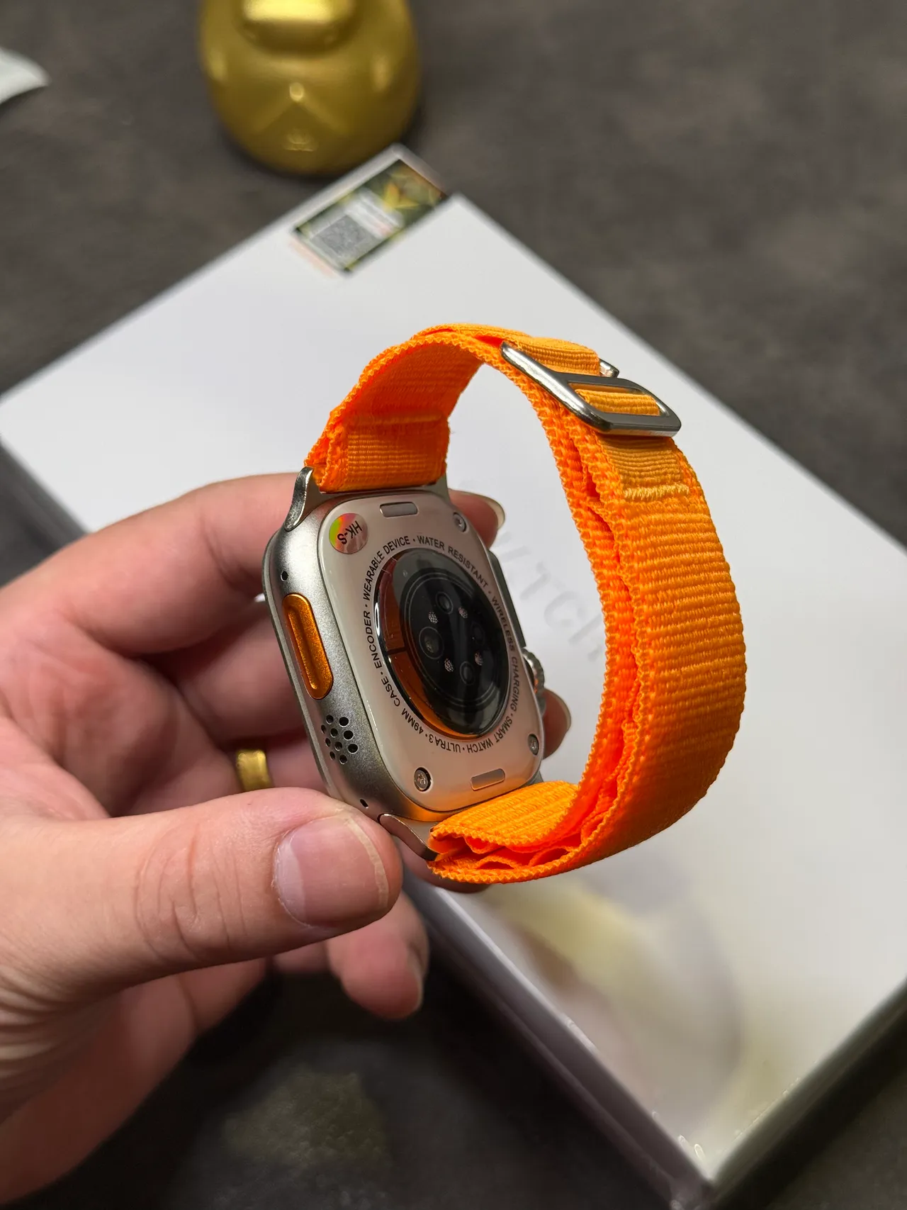 Apple Watch Ultra Orange Woven Band Sports Watch 13