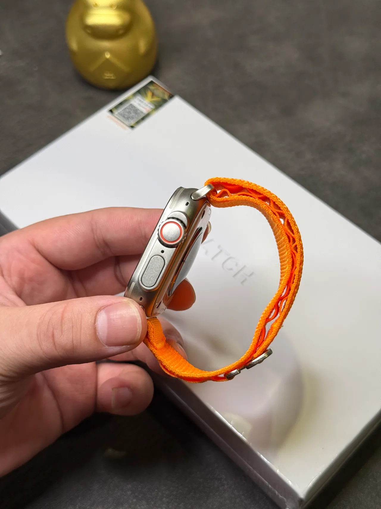 Apple Watch Ultra Orange Woven Band Sports Watch 14