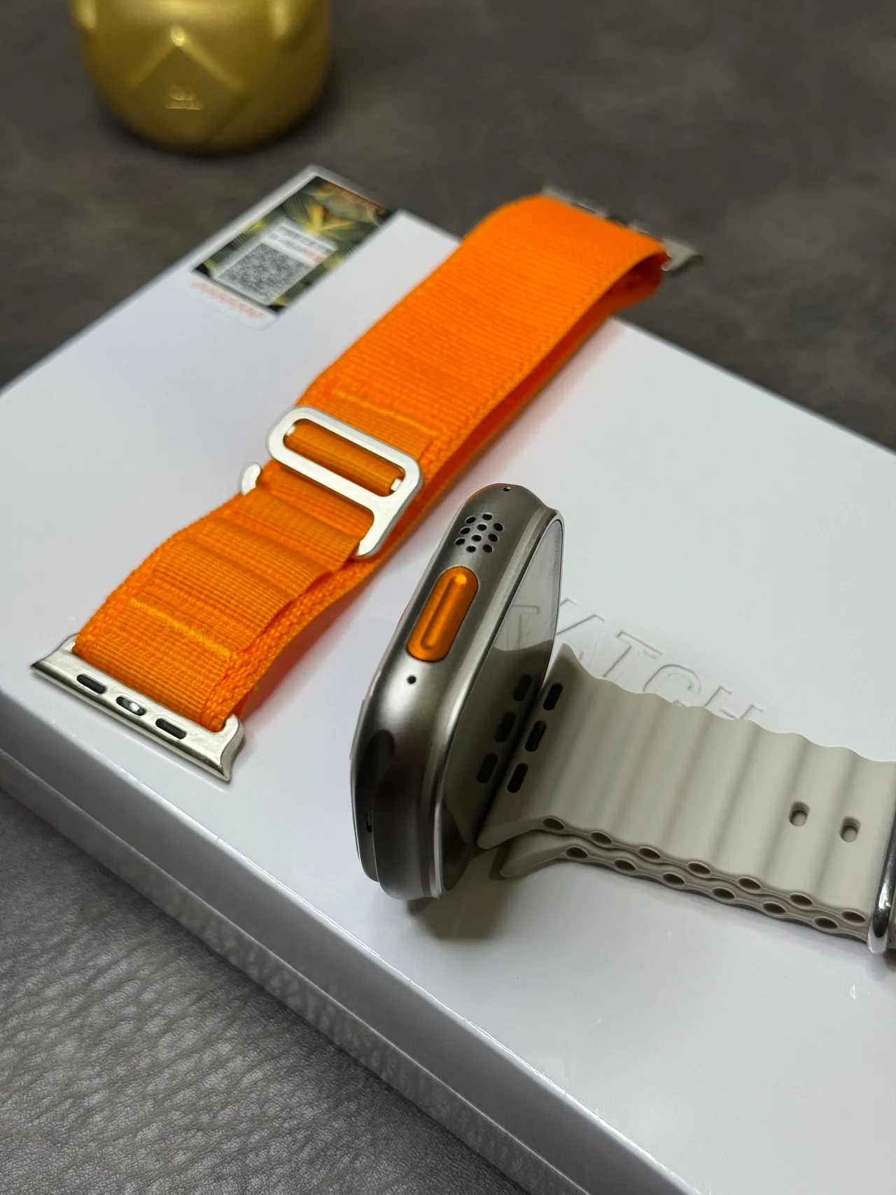 Apple Watch Ultra Orange Woven Band Sports Watch 15