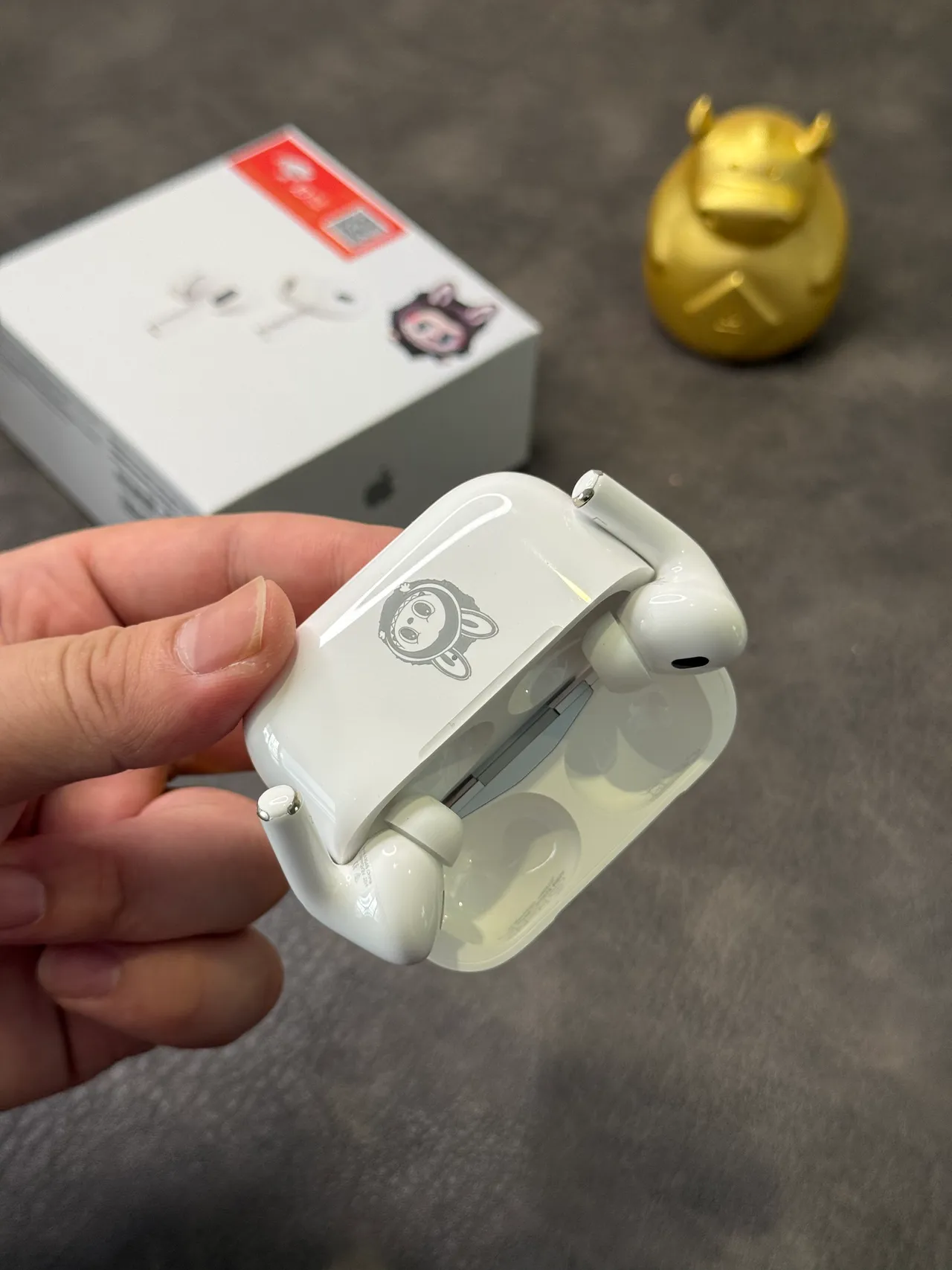 Apple White Gray Stem-Style Open-Fit TWS Earbuds 8