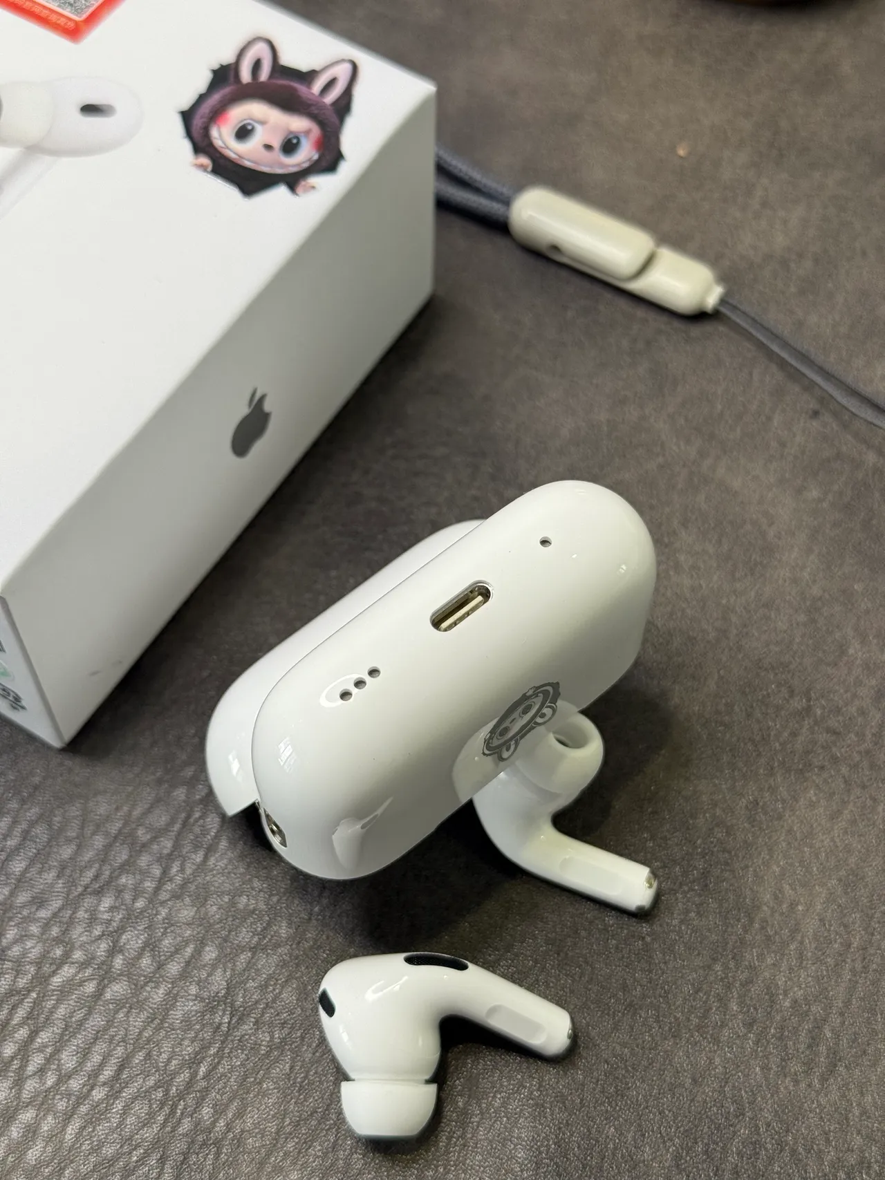 Apple White Gray Stem-Style Open-Fit TWS Earbuds 10