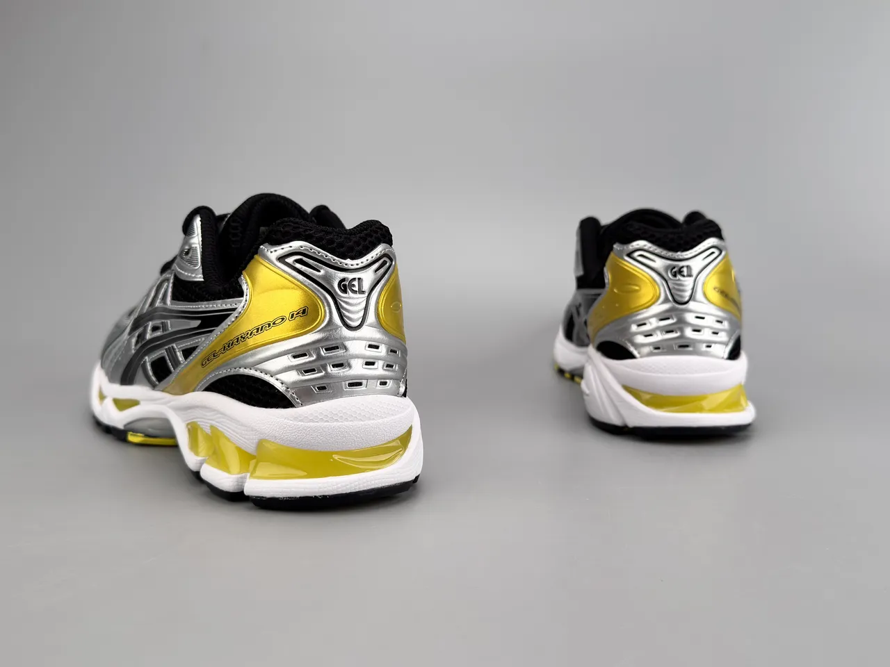 ASICS Gel-Kayano 14 Argent Noir Jaune Chaussures de course 8