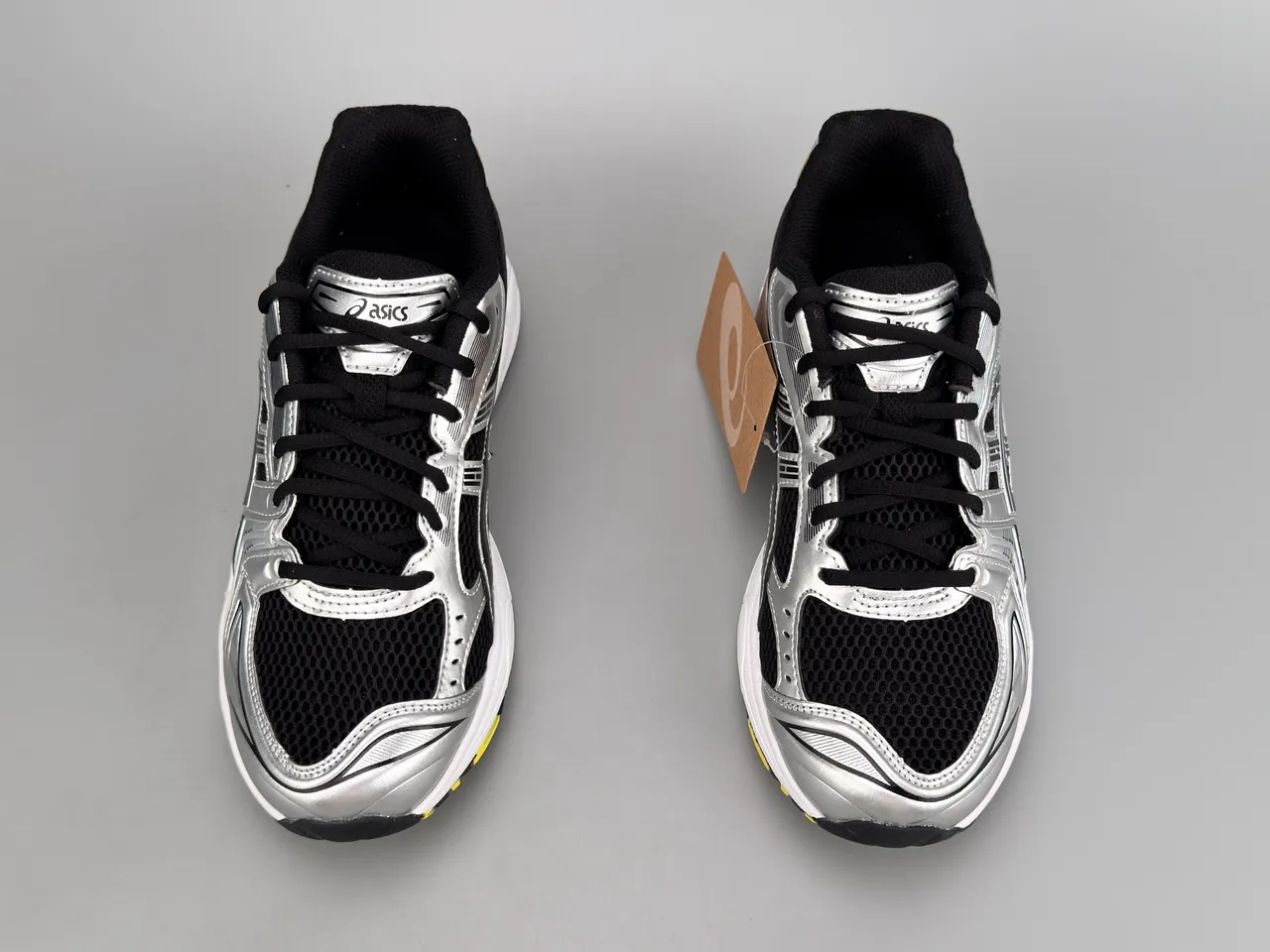 ASICS Gel-Kayano 14 Argent Noir Jaune Chaussures de course 9