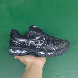 ASICS Gel-Kayano Black and Silver Running Shoes