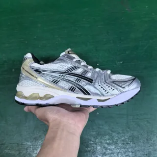 ASICS Gel-Kayano Silver Black Gold Running Shoes
