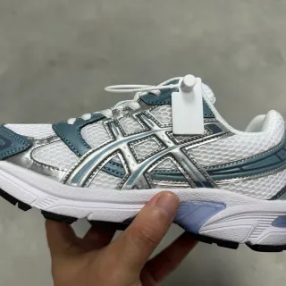 ASICS Gel-Kayano White Silver Blue-Gray Running Shoes