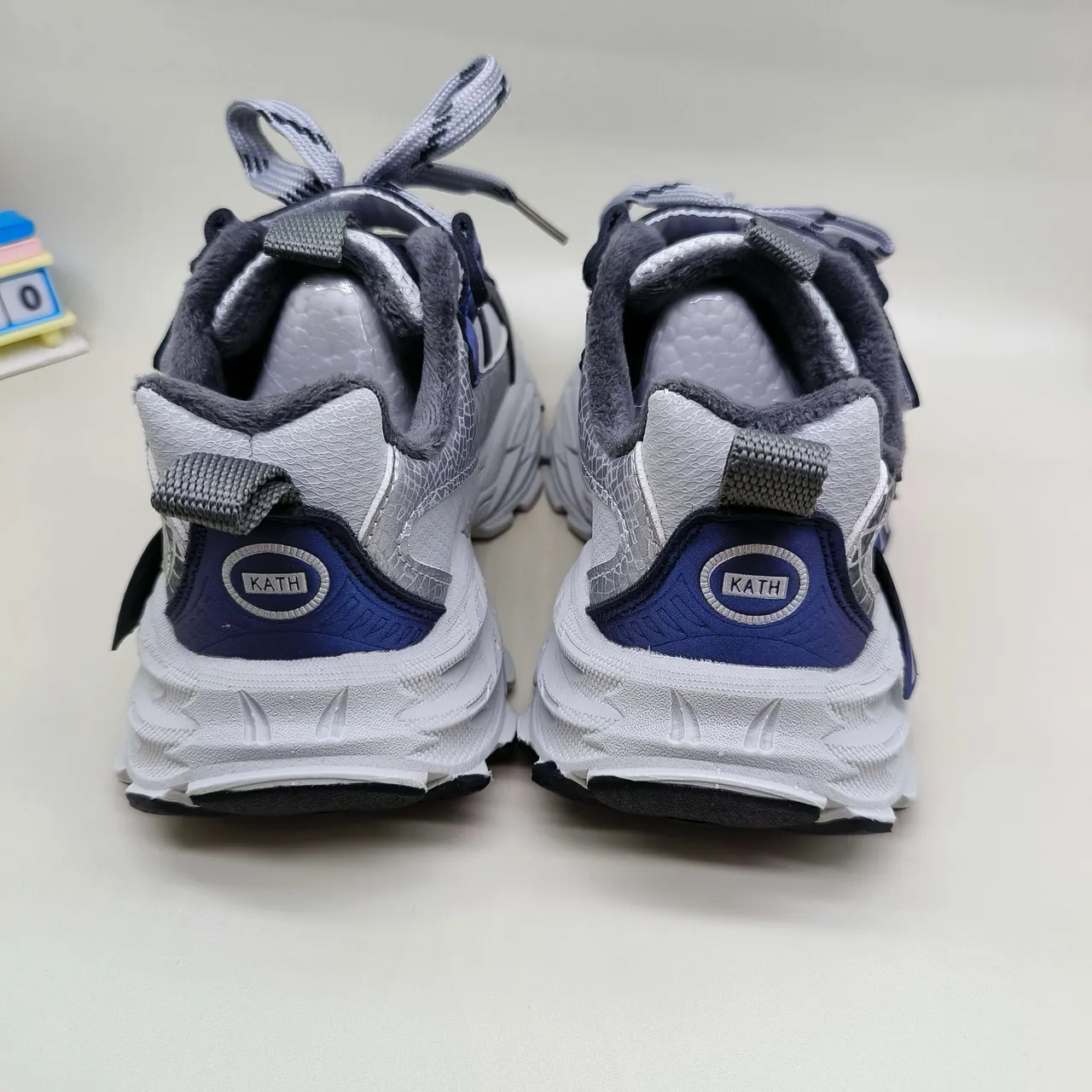ASICS Purple Silver Sole Layered Mesh-Synthetic Upper Chunky Sneakers 11