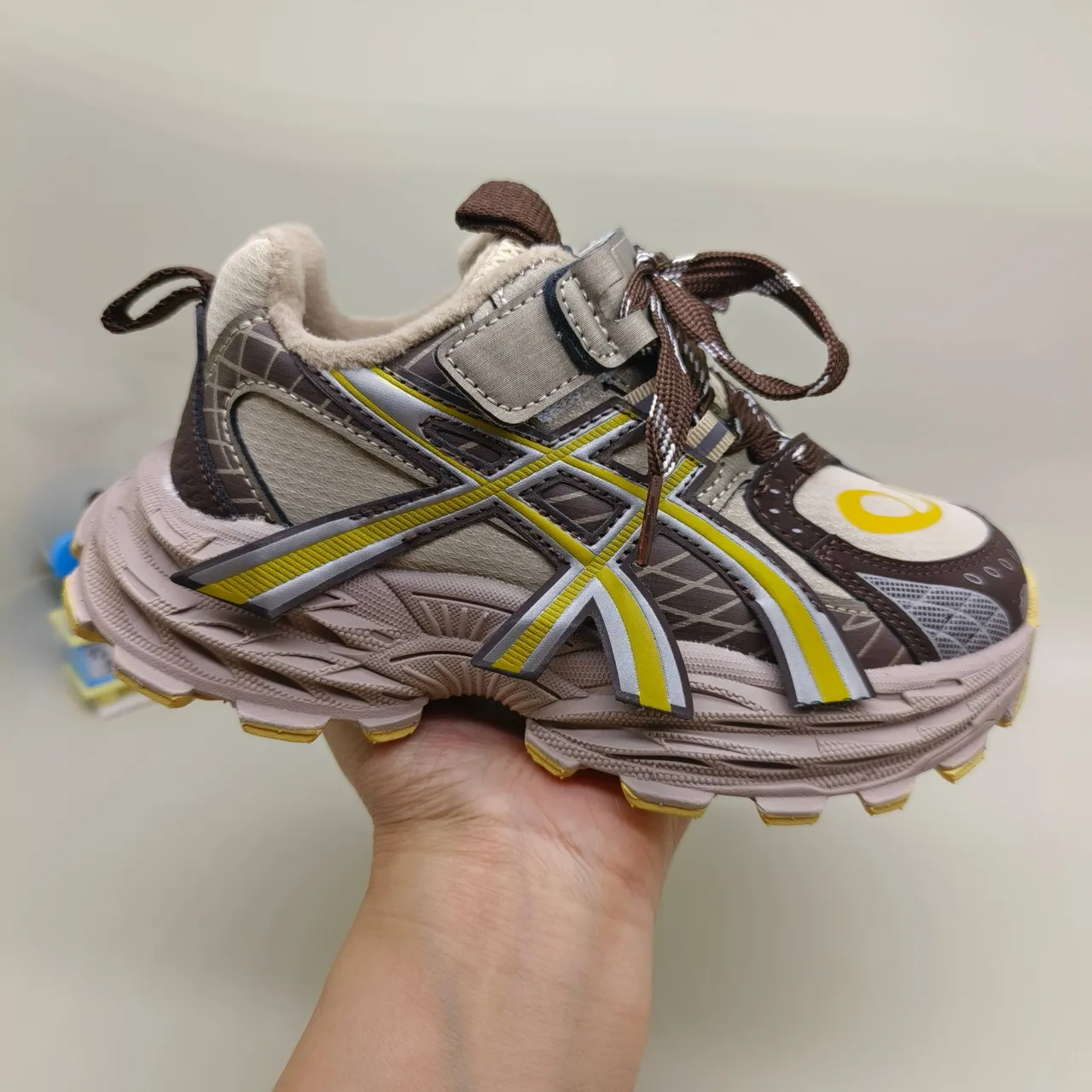 ASICS Purple Silver Sole Layered Mesh-Synthetic Upper Chunky Sneakers 13
