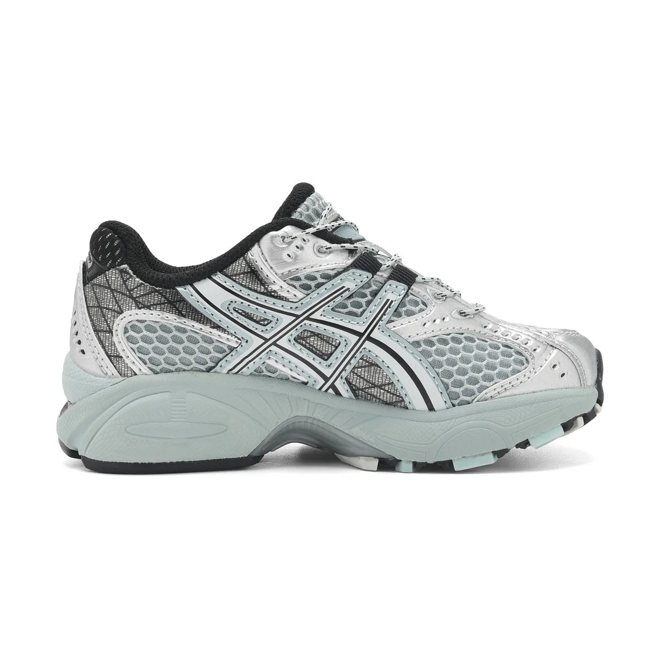 ASICS White Blue Structured Medial Cage Mesh-Synthetic Upper Running Shoes 22