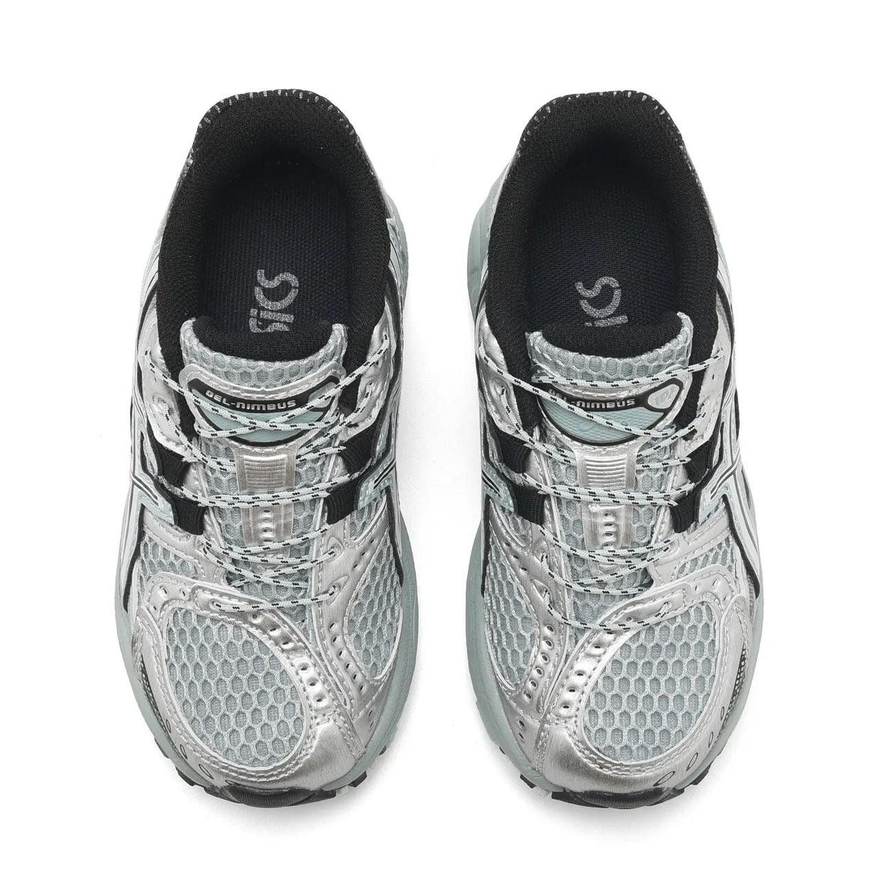 ASICS White Blue Structured Medial Cage Mesh-Synthetic Upper Running Shoes 24