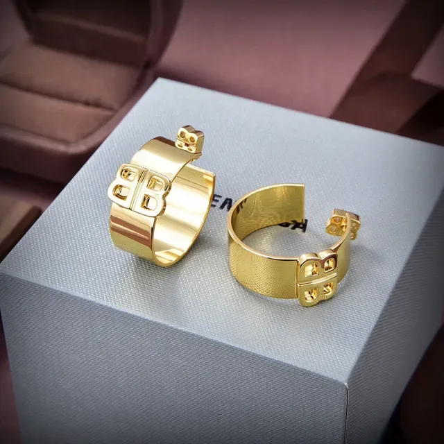 بالنسياغا BB Ring حلقات معدنية مصقولة فضية وذهبية 3