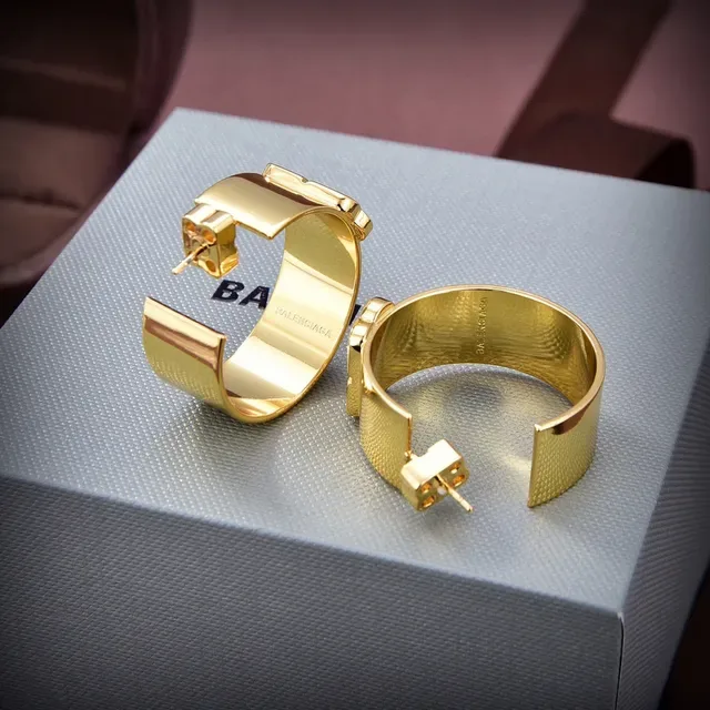 بالنسياغا BB Ring حلقات معدنية مصقولة فضية وذهبية 4