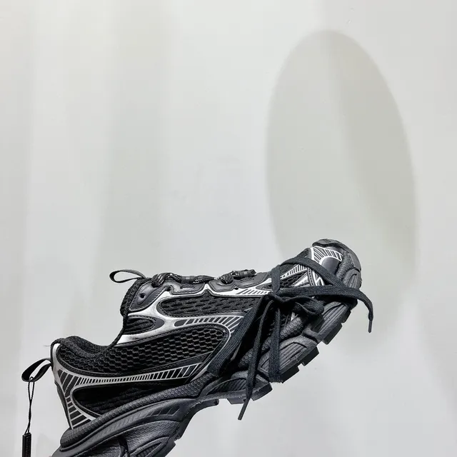 Balenciaga Black White Sole Mesh Upper Chunky Sneakers 3