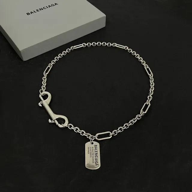 Balenciaga Chunky Chain-Link Silver-Tone Bracelet 6
