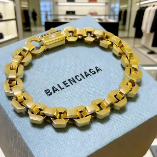Balenciaga Cadena Curb Pulsera Dorada