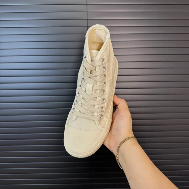 Balenciaga Defender Beige Haut Talon Toile Lifestyle Sneakers 5