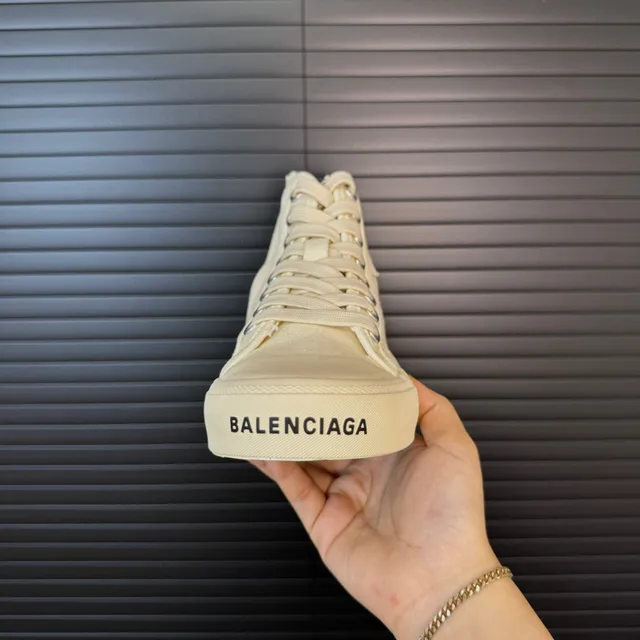 Balenciaga Defender Beige Haut Talon Toile Lifestyle Sneakers 7
