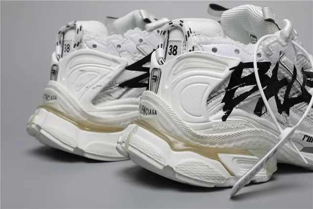 Balenciaga Runner White Graffiti Logo Chunky Sneakers 2