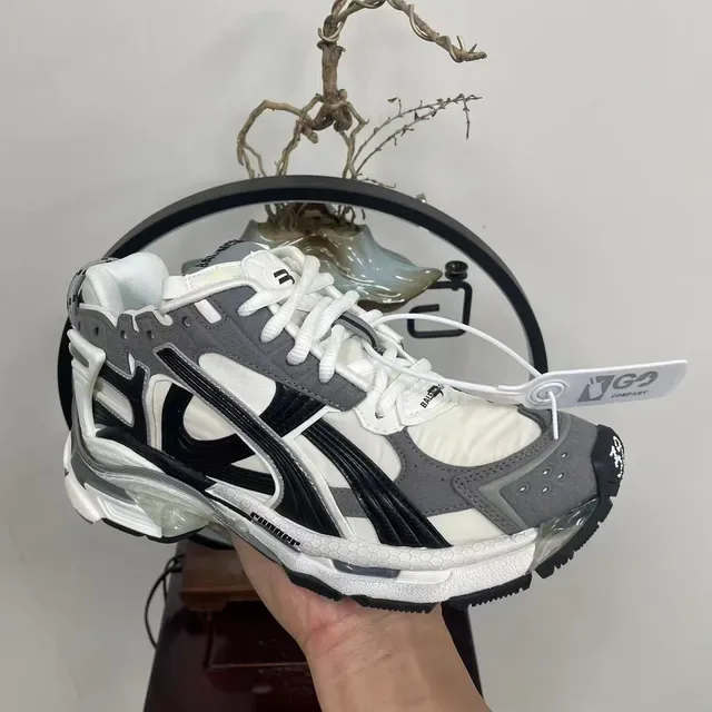 Balenciaga Runner Blanc Gris Noir Déconstruit Chunky Sneakers 8