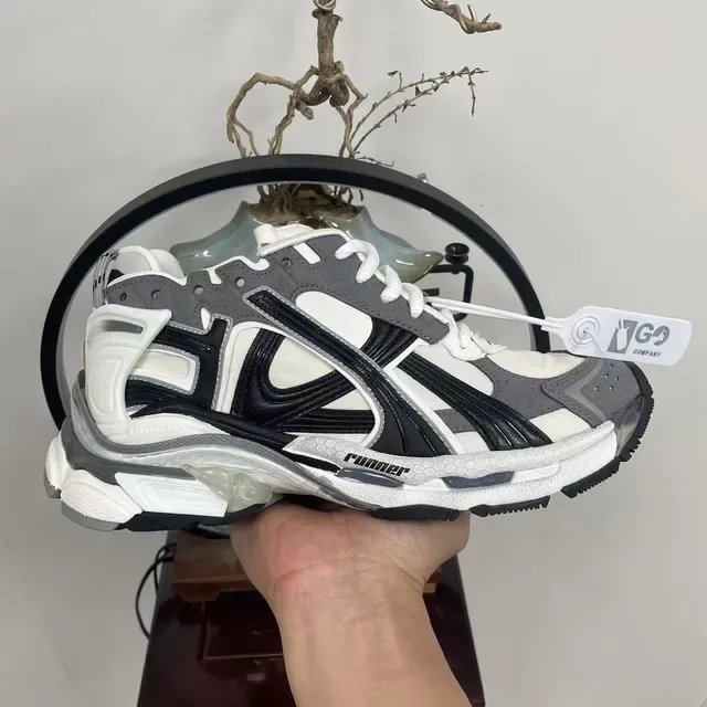 Balenciaga Runner Blanc Gris Noir Déconstruit Chunky Sneakers 9
