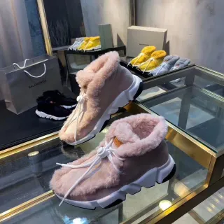 Balenciaga Shearling-Lined Chunky Sole Ankle Boots