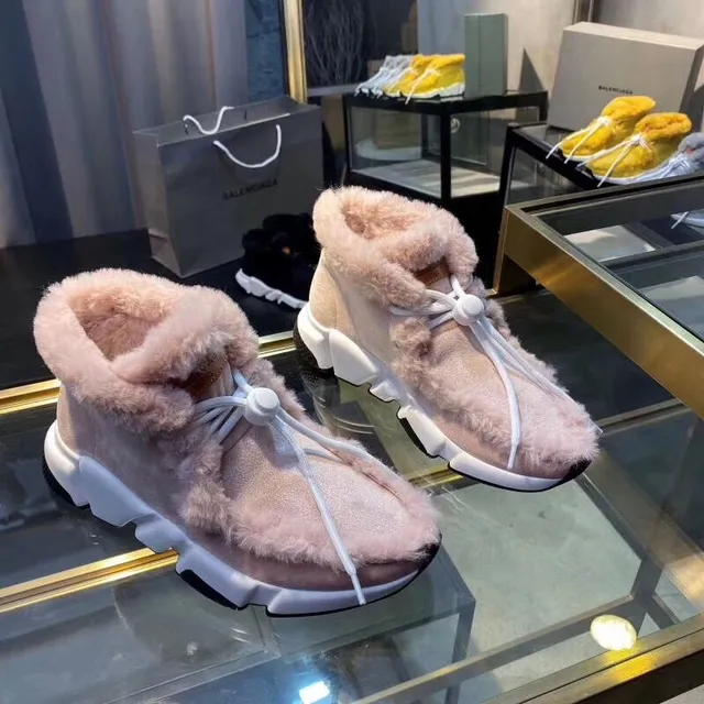 Balenciaga Forro de Couro de Ovelha Sola Grossa Botas de Tornozelo 5