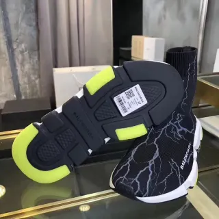 البلينسياغا Speed Trainer أحذية أسلوب حياة سوداء برق نيون أصفر