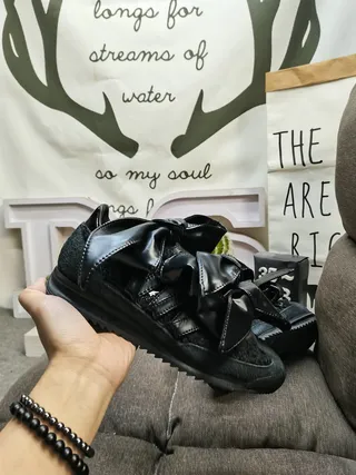 Balenciaga Speed Trainer Chaussures Noires à Nœud Oversized et Semelle Épaisse 6
