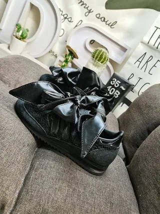 Balenciaga Speed Trainer Chaussures Noires à Nœud Oversized et Semelle Épaisse 7