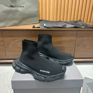Balenciaga Speed Trainer Tênis Chunky Pretos Sock-Fit