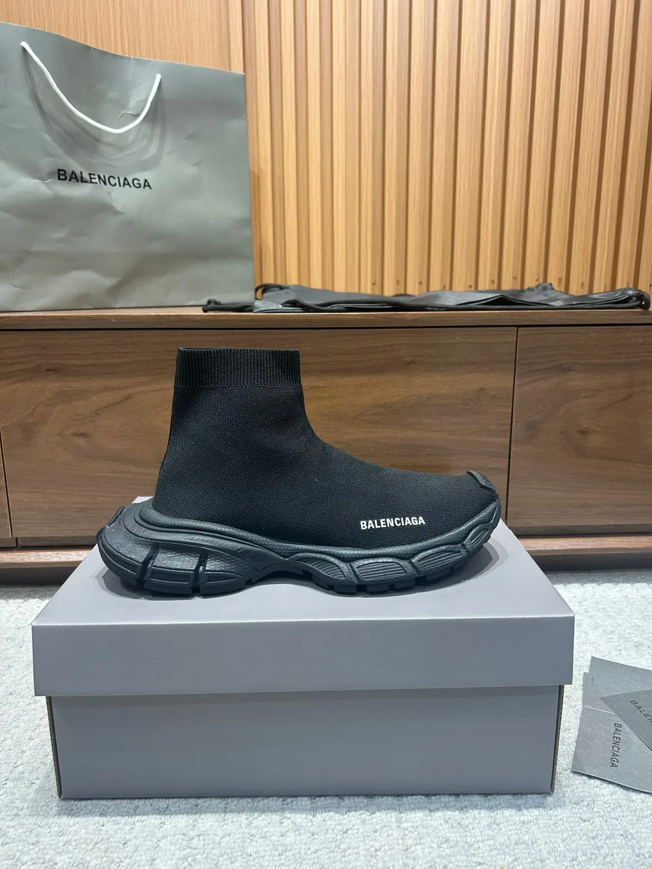 Balenciaga Speed Trainer Zapatillas Negras Chunky Sock-Fit 6