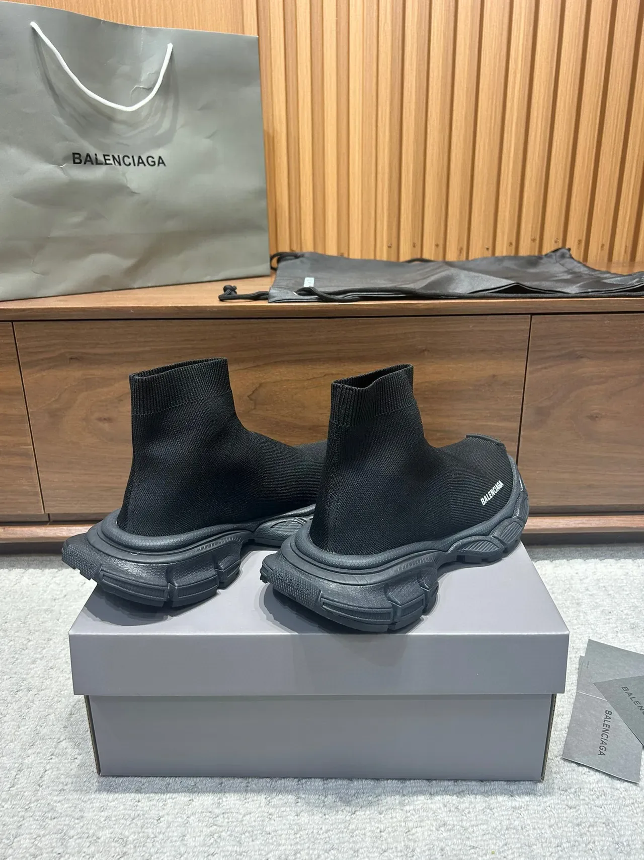 Balenciaga Speed Trainer Zapatillas Negras Chunky Sock-Fit 7