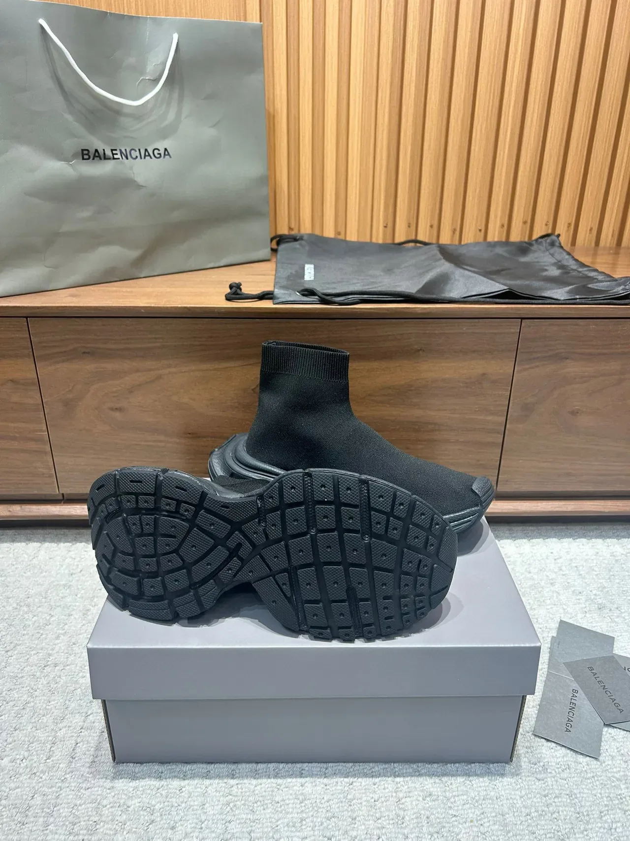 Balenciaga Speed Trainer Zapatillas Negras Chunky Sock-Fit 8