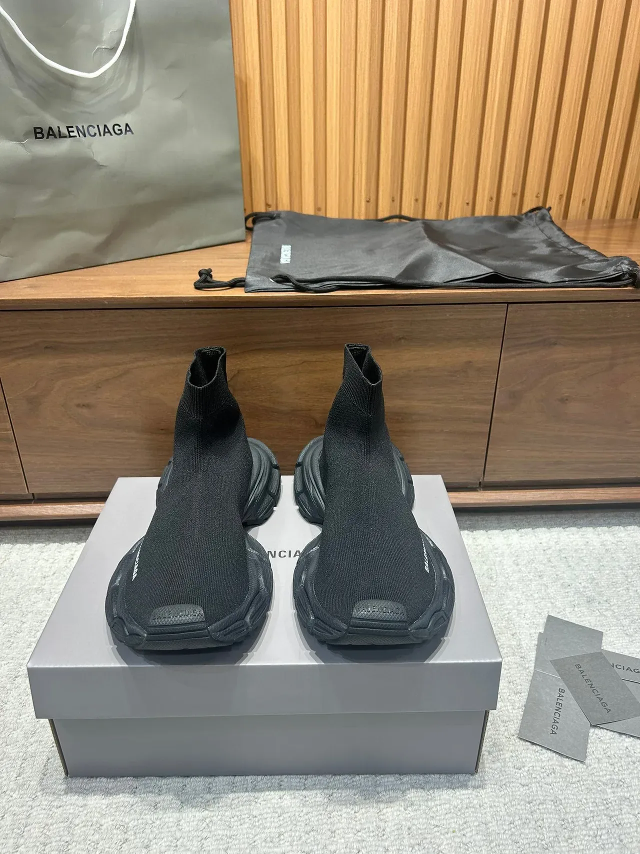 Balenciaga Speed Trainer Zapatillas Negras Chunky Sock-Fit 9