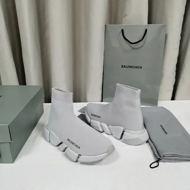 Balenciaga Speed Trainer Chaussures Lifestyle Gris Clair 4