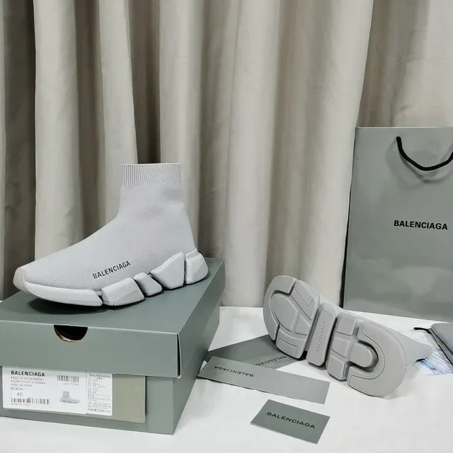 Balenciaga Speed Trainer Chaussures Lifestyle Gris Clair 8
