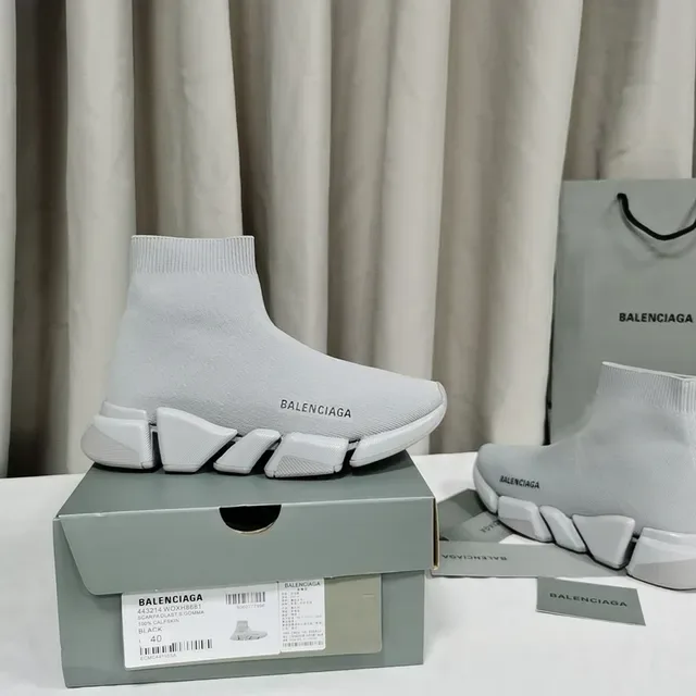 Balenciaga Speed Trainer Chaussures Lifestyle Gris Clair 9