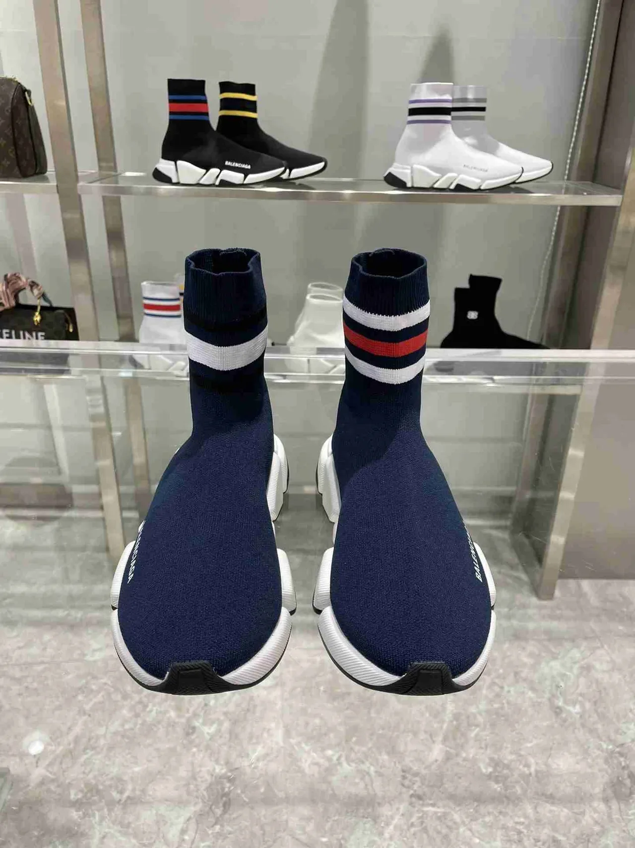 Balenciaga Speed Trainer Navy Sock-Fit tênis lifestyle 2