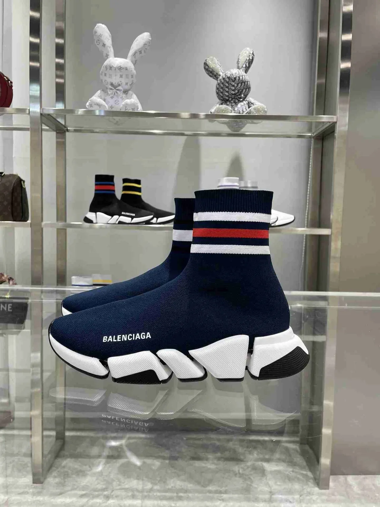Balenciaga Speed Trainer Navy Sock-Fit tênis lifestyle 6