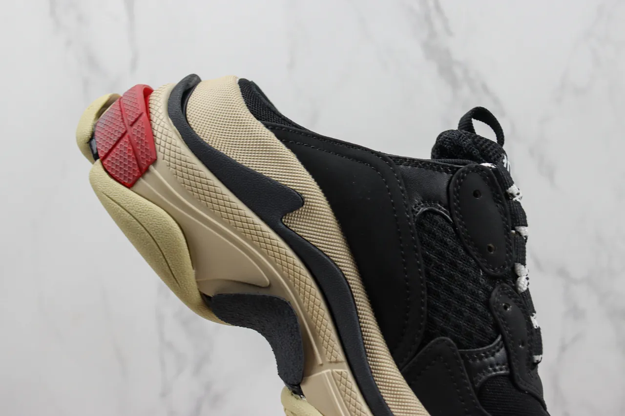 Balenciaga Track Trainer Black Beige Red Chunky Sneakers 5