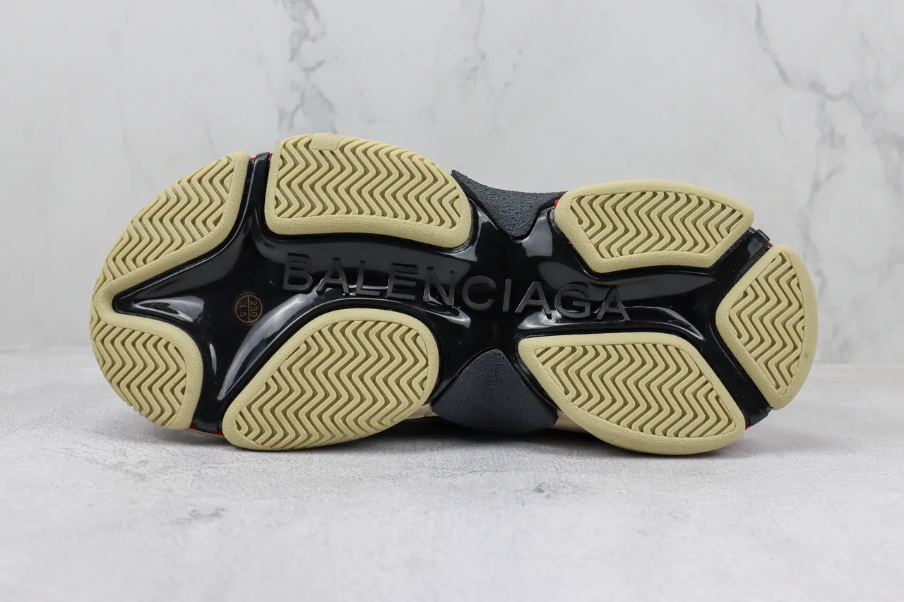 Balenciaga Track Trainer Black Beige Red Chunky Sneakers 8